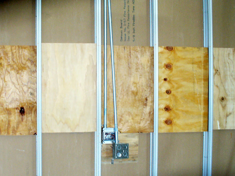 Wood Blocking Metal Studs basement wall studs